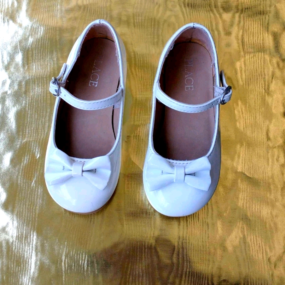 Place Girl's White Dress Shoes